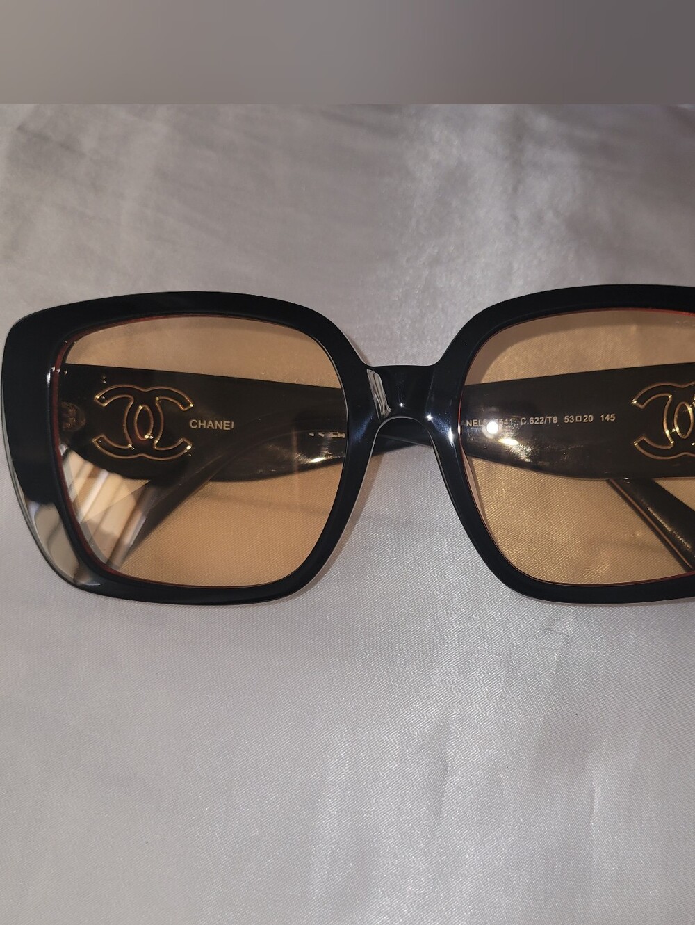 Black Frame Sunglasses with Orange Lenses - Picture 9 of 9